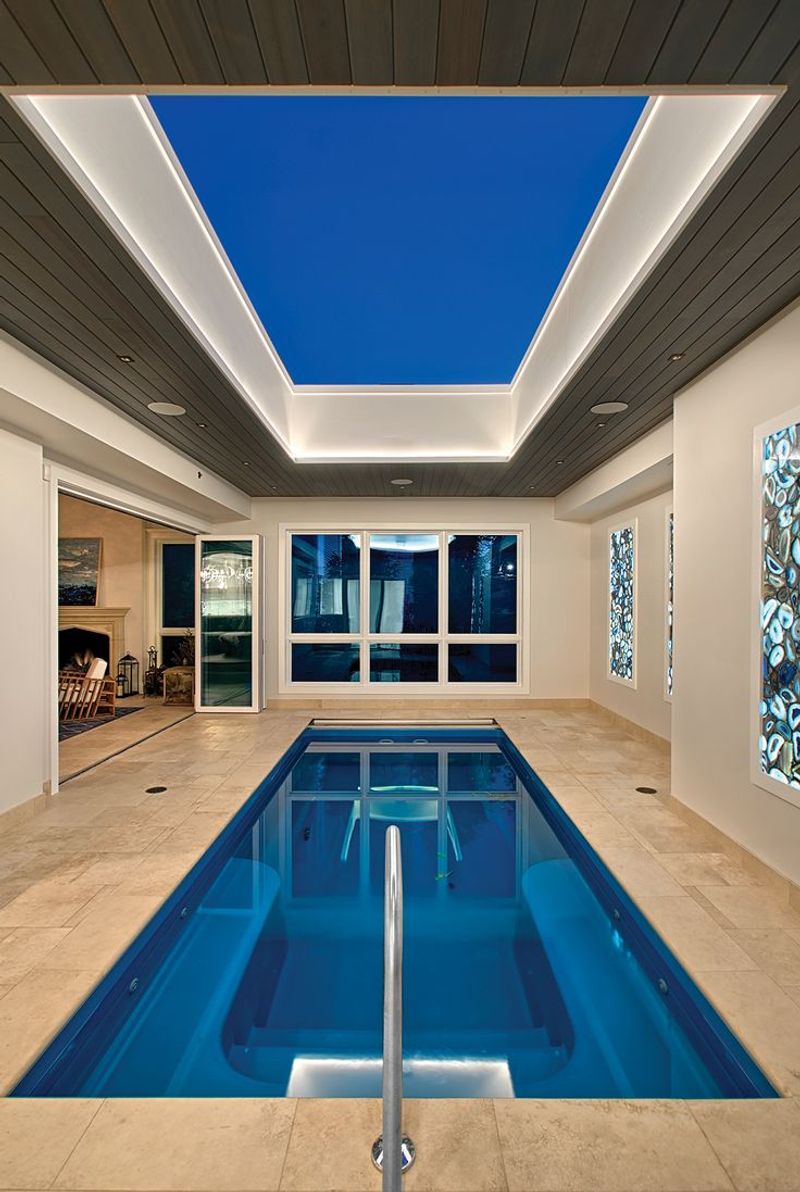 Lap Pool with Skylights