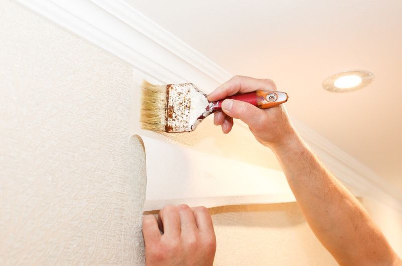 Peeling wallpaper corners