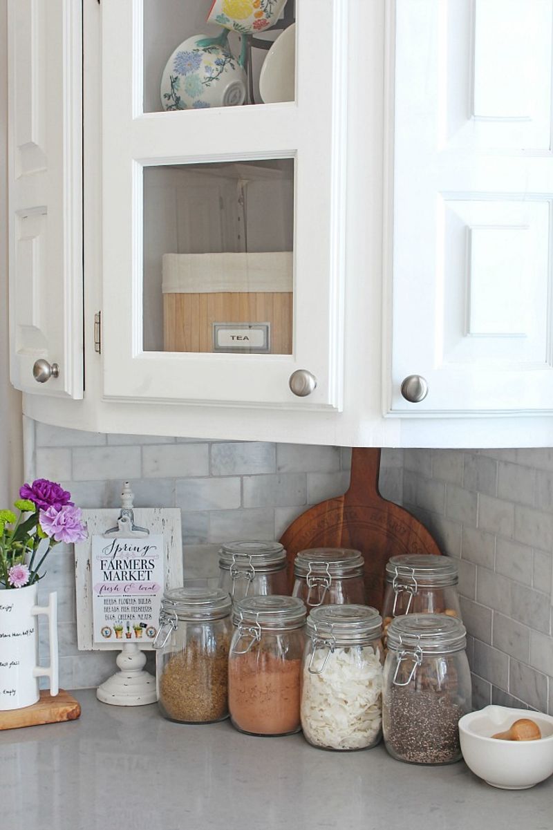 Open jars for frequently used items