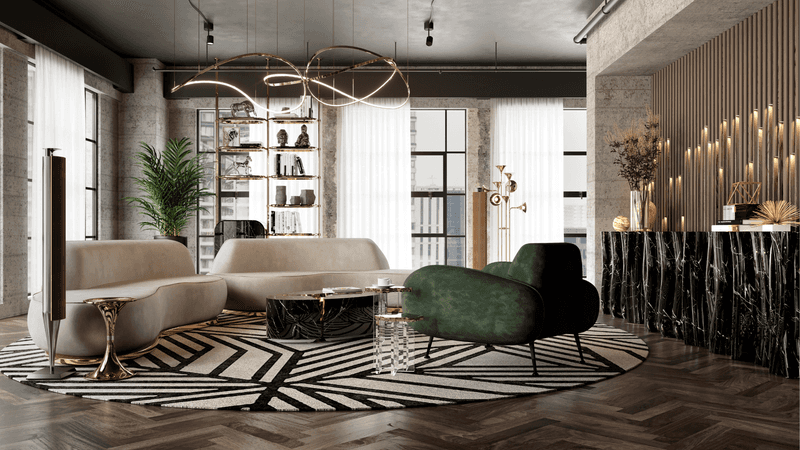 Curved Furniture with Organic Lines