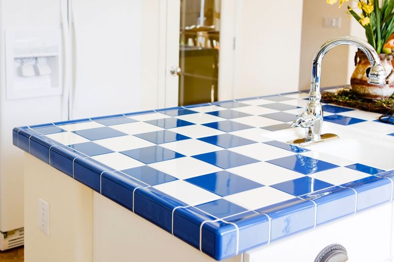 Ceramic Tile Countertops With Grout Lines