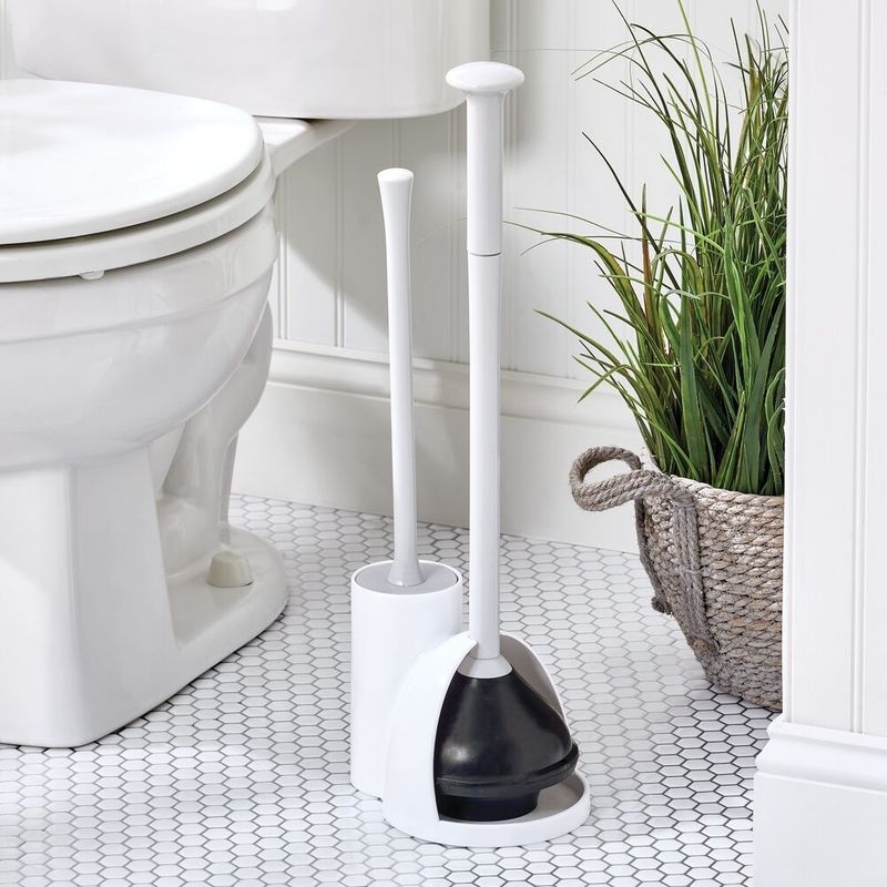 Plunger and Toilet Brush Hidden But Accessible