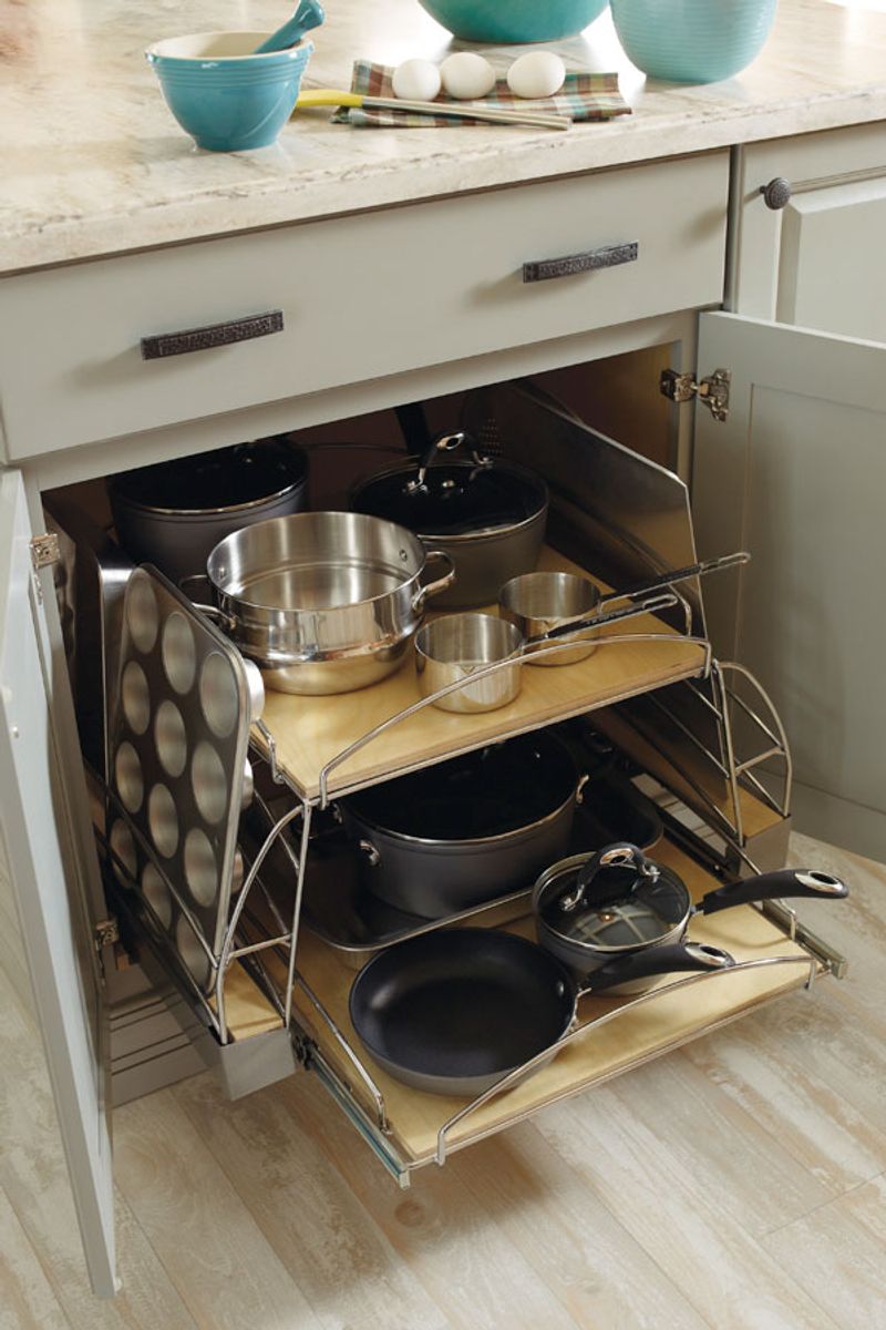 Install Pull-Out Drawers In Lower Cabinets