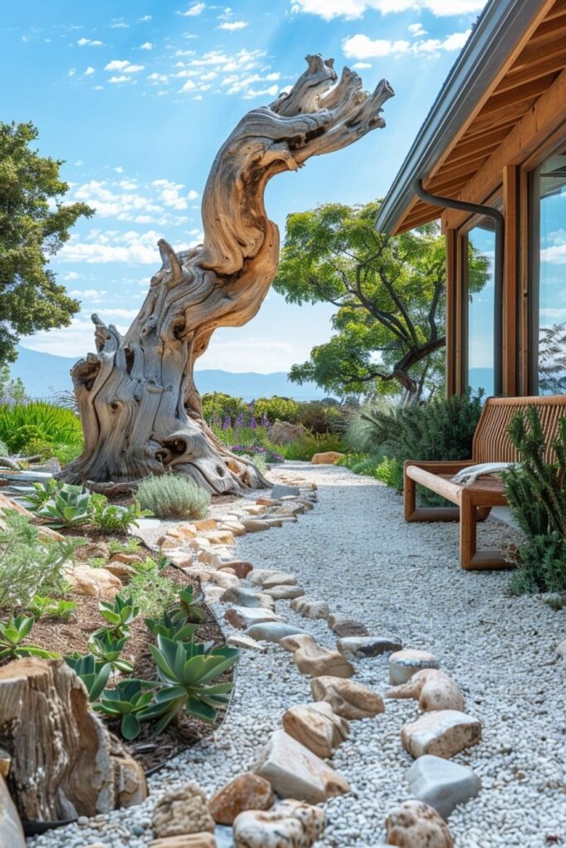 Coastal Gravel and Driftwood Details