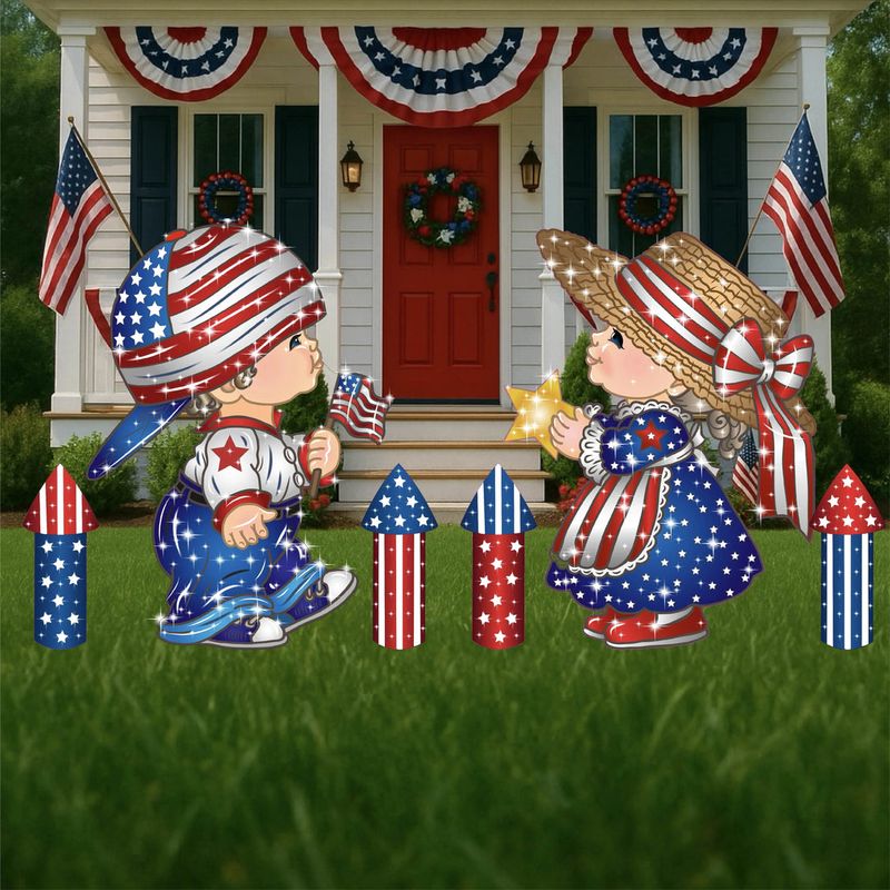 Flag-Inspired Lawn Signs