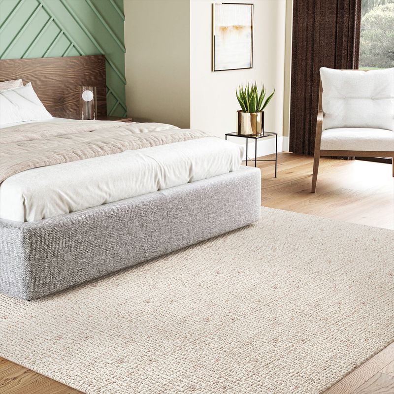 Plush Area Rug Placement