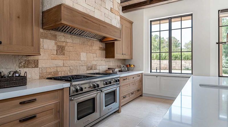 Natural Stone Adds Rustic Cabinet Charm