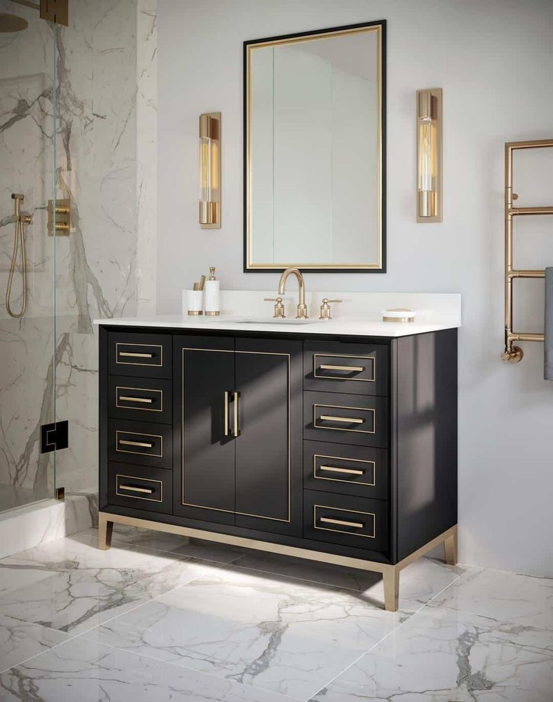 Bold Black Vanity That Commands Attention