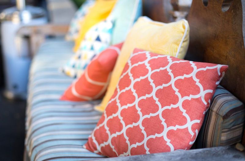Sun-Faded Outdoor Cushions