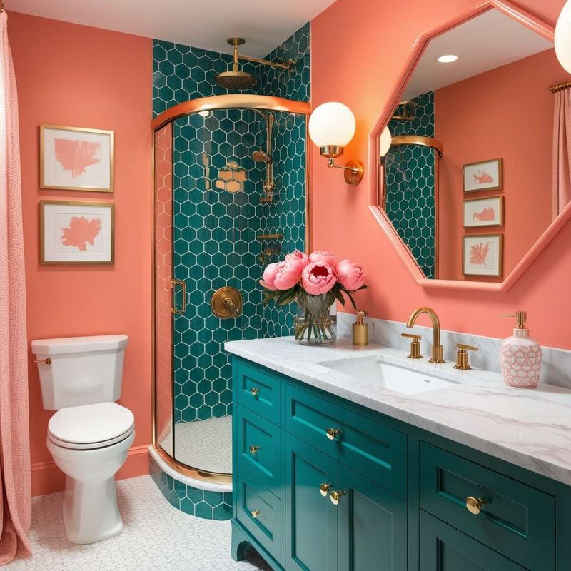 Coral And Teal Combo