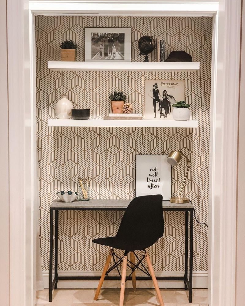 Home Office In A Closet