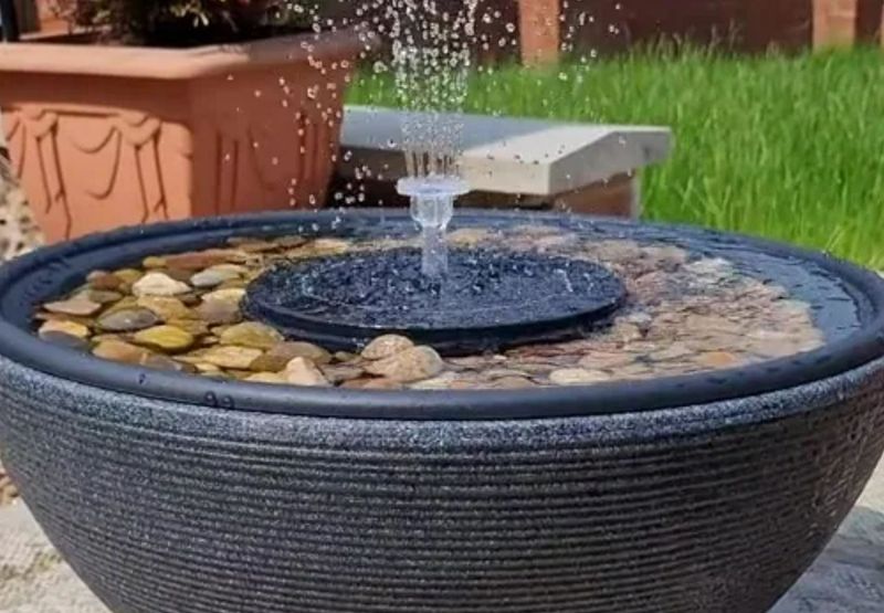 Solar-Powered Water Feature