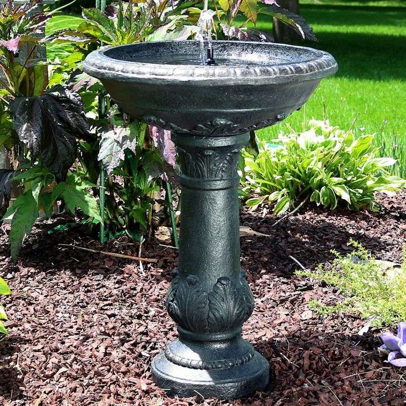Pedestal birdbath fountains