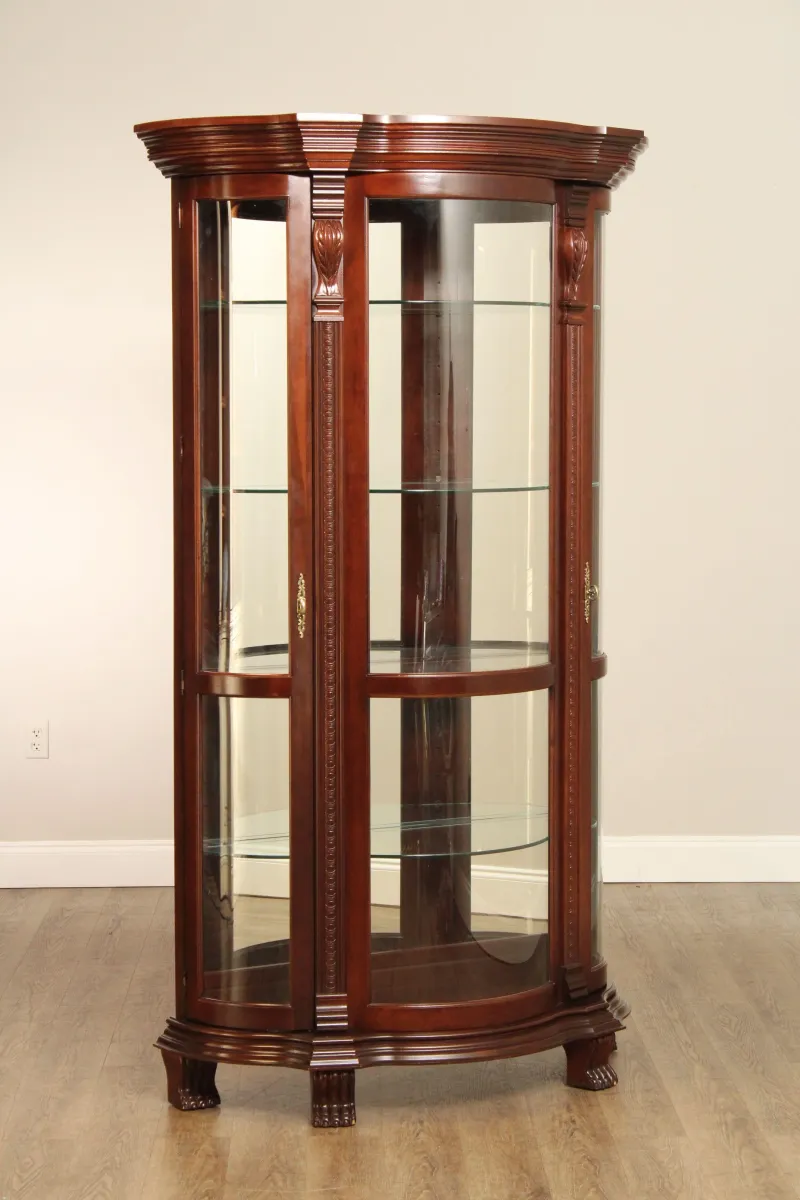 Hand-carved curio cabinet