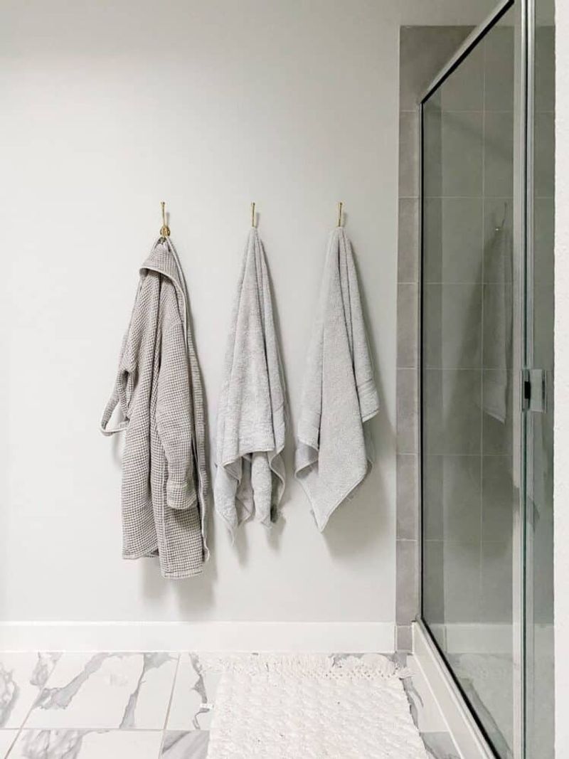 Hooks or Towel Bars at Different Heights