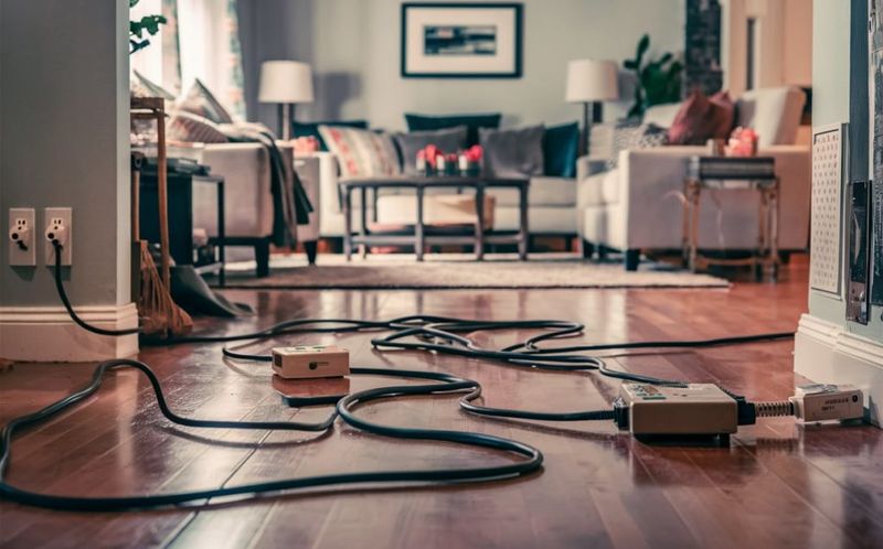 Exposed electrical cords