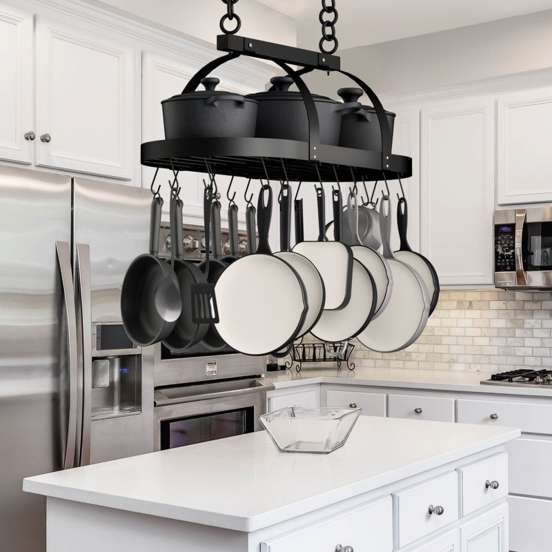 Wrought Iron Pot Racks Hanging From Ceilings