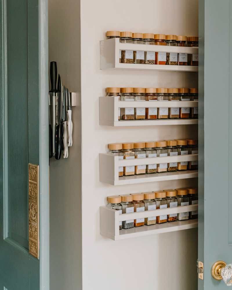 Wall-Mount Magnetic Spice Rack