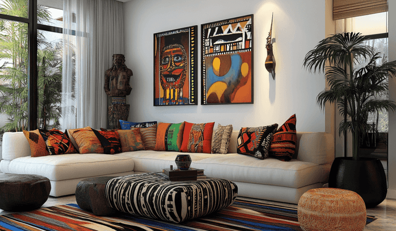African Maasai-Inspired Sitting Room