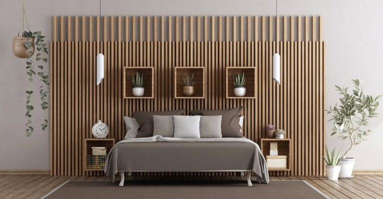 Turn The Space Behind Your Bed Into A Unique Accent Wall With 17 Clever Addition