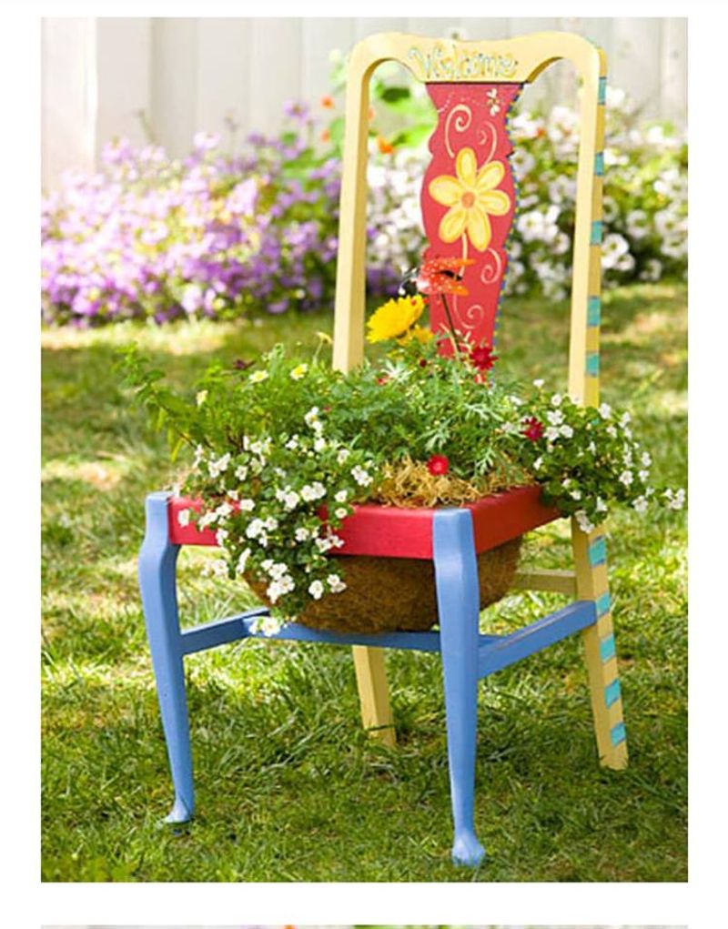 Convert a Chair into a Flower Pot Stand