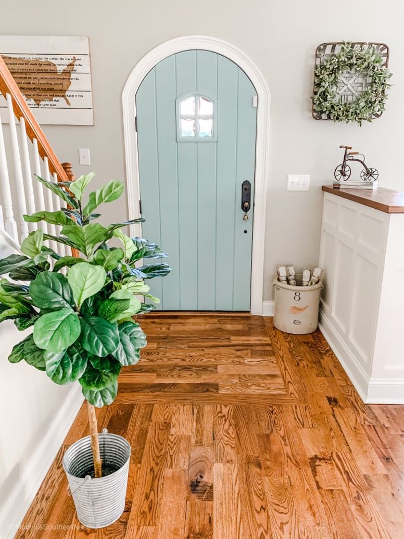 Robin's Egg Blue Pantry Door