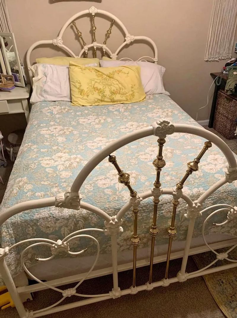 Mid-Century Modern Metal Bed