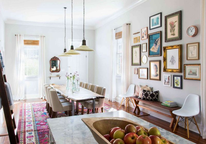 Create A Gallery Wall With Colorful Kitchen Art And Vintage Pieces