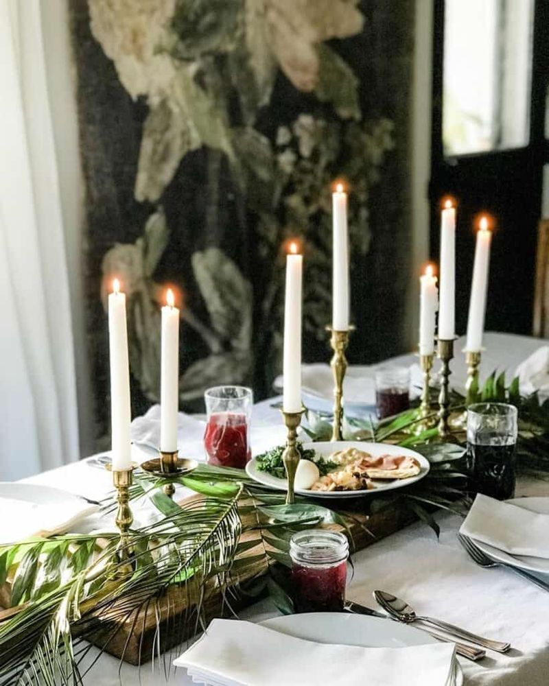 Place Brass Candlesticks On Dining Tables