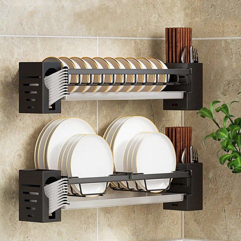 Mount Dish Racks On Unused Wall Space