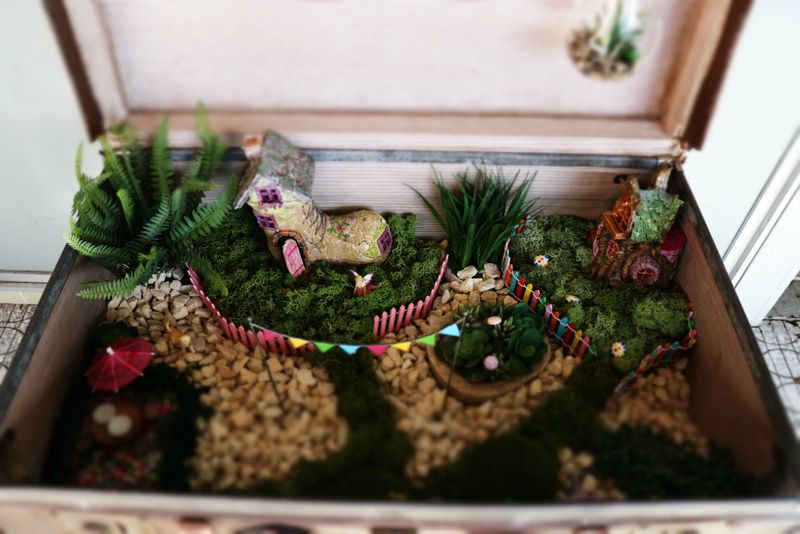 Create a Fairy Garden in a Vintage Suitcase