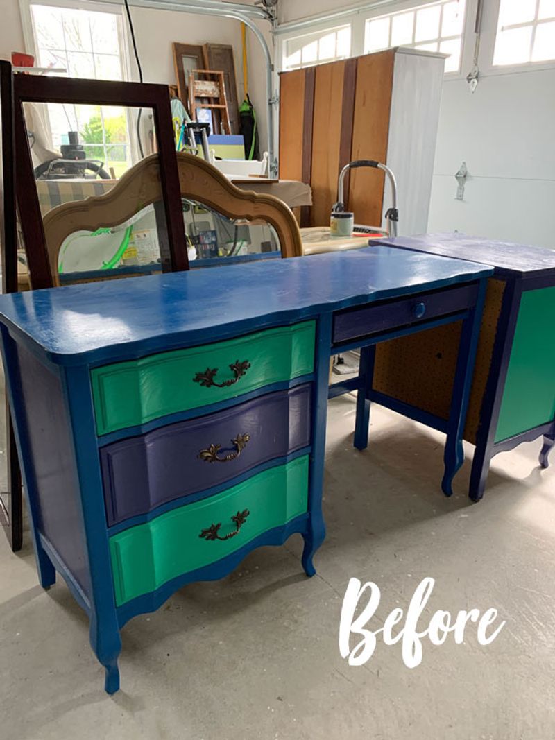 Repurpose old furniture with paint