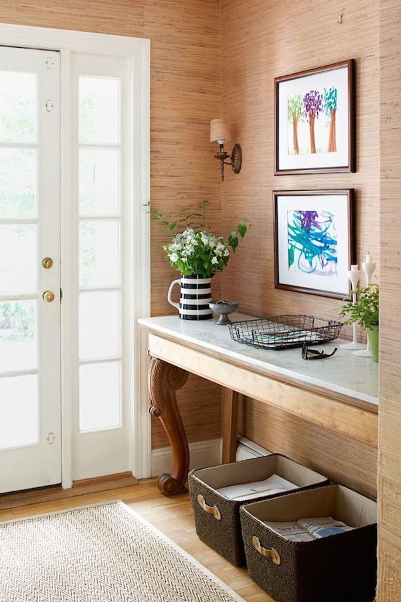 Try textured wallpaper for depth and interest