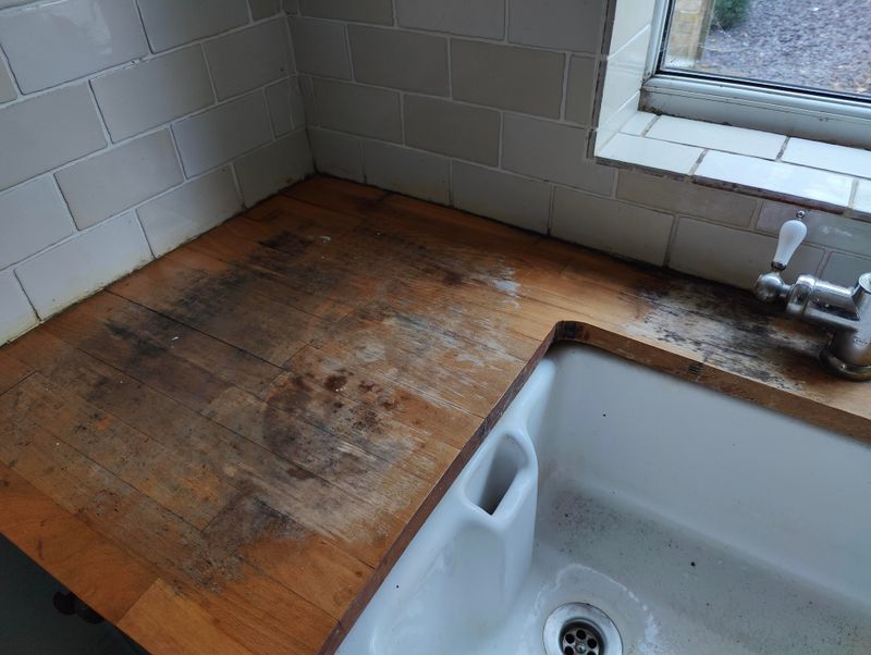 Ignoring water damage around sinks