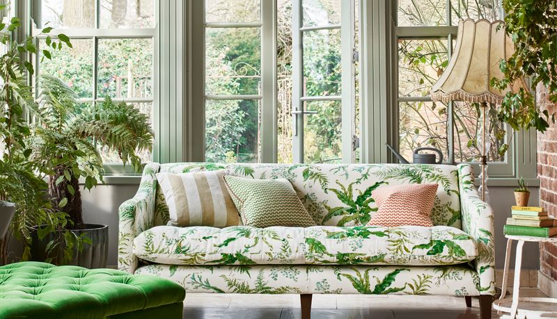 Floral chintz upholstery