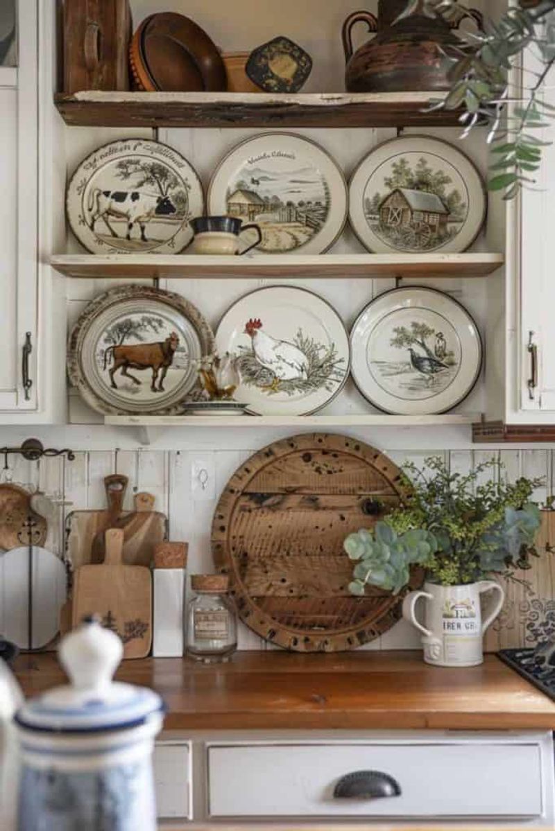 Decorative Plates Displayed On Walls