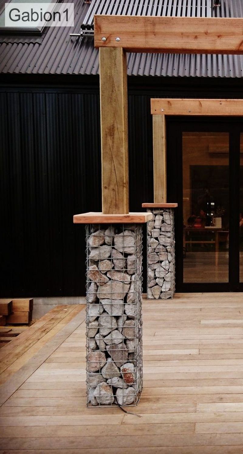 Gabion Columns for Pergolas