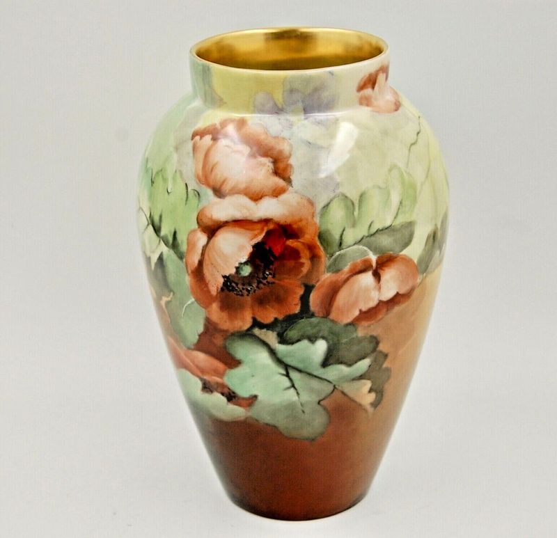 Hand-Painted Limoges Vases