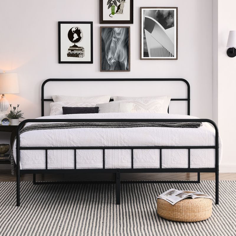 Minimalist Platform Metal Bed