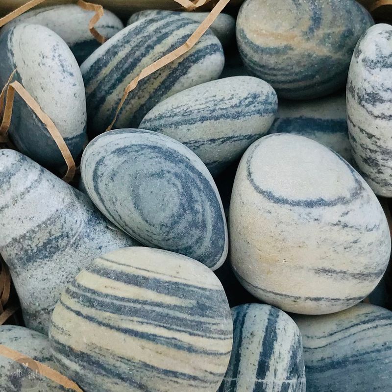 Bowl of Collected Beach Stones