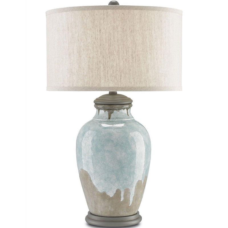 Glass Table Lamps With Linen Shades