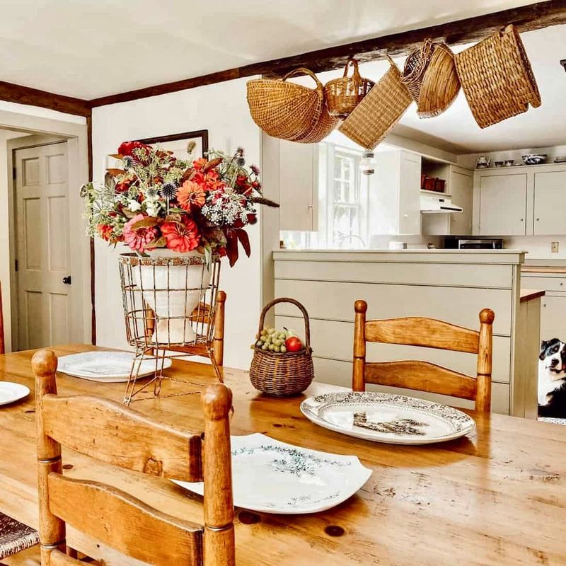 Repurposed Agricultural Elements As Decor