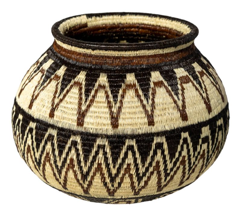 Natural fiber baskets for storage