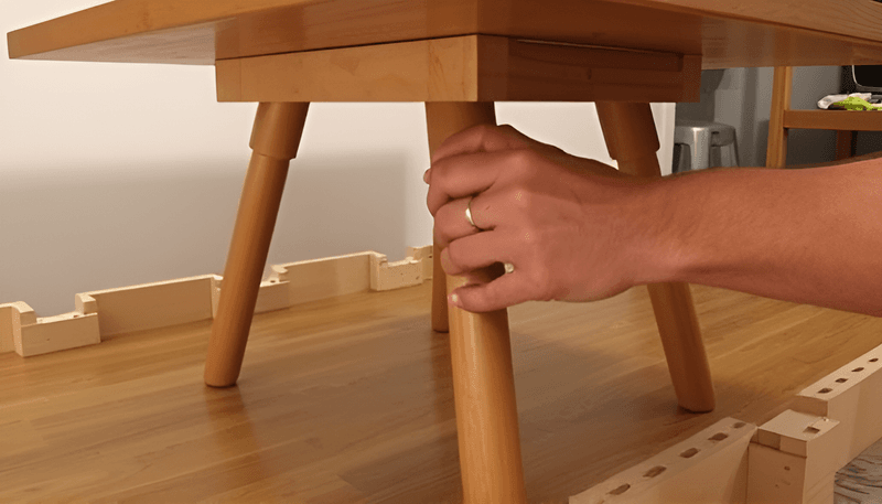 Wobbly or Uneven Legs — Check and Tighten Hardware