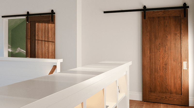 Sliding barn doors in modern homes