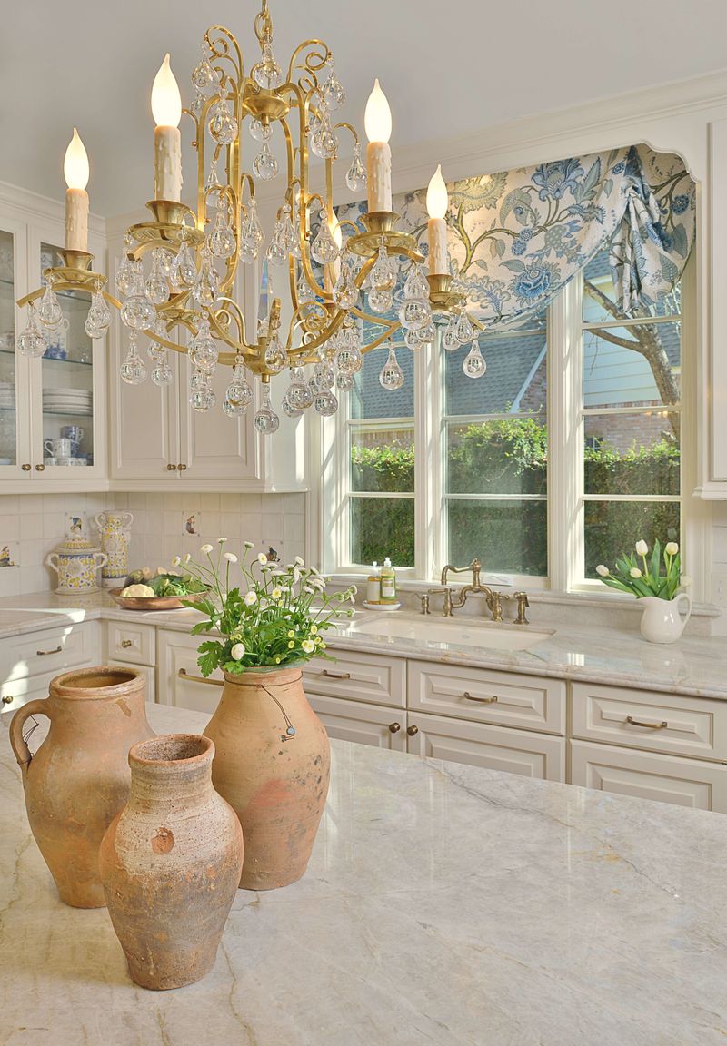 Chandeliers Over Kitchen Islands That Collect Grease