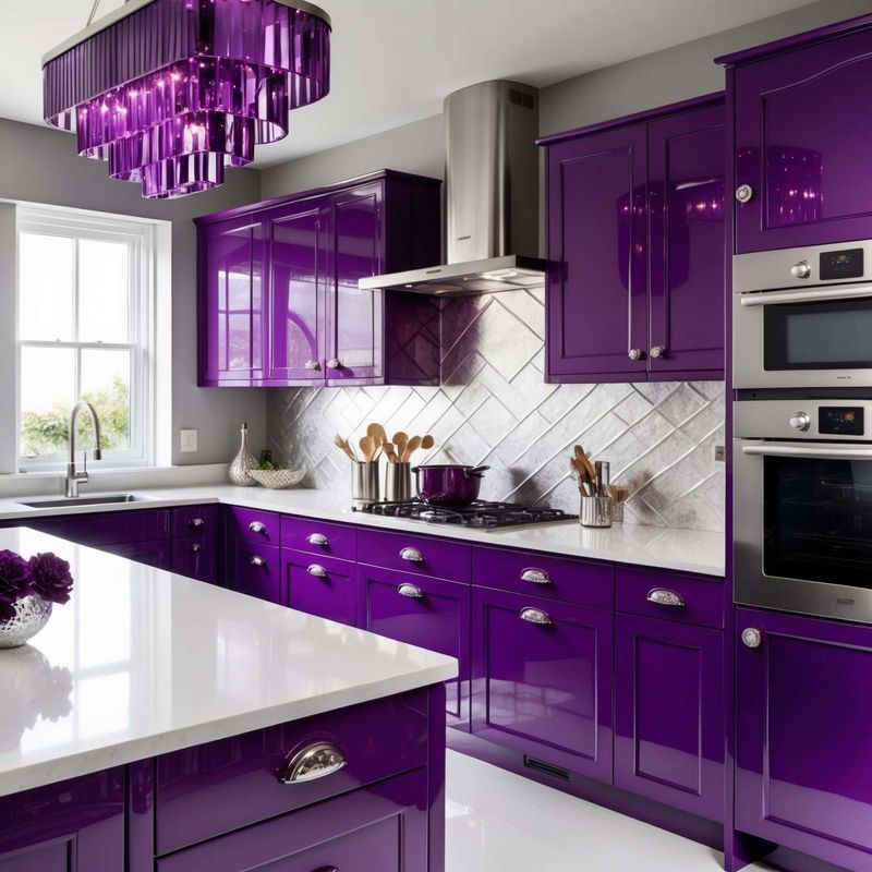 Neon Purple Laminate With Holographic Swirls
