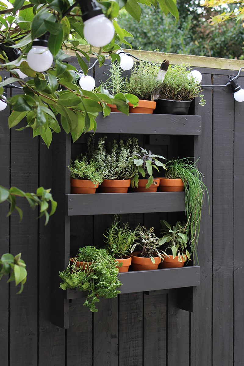 Vertical Garden Walls With Built-In Storage Pockets