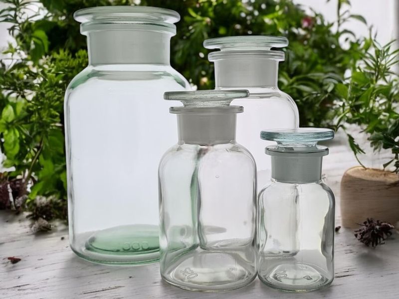 Glass Apothecary Jars And Laboratory Bottles