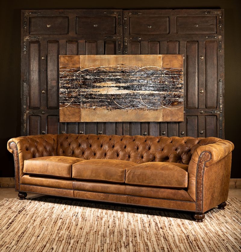 Leather-Upholstered Furniture With Wooden Frames